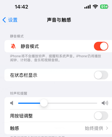南丰苹果15Pro维修网点分享iPhone15Pro系列机型中隐藏静音图标 