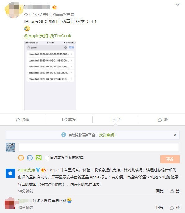 南丰苹果13维修分享iPhone SE 3重启死机怎么办 